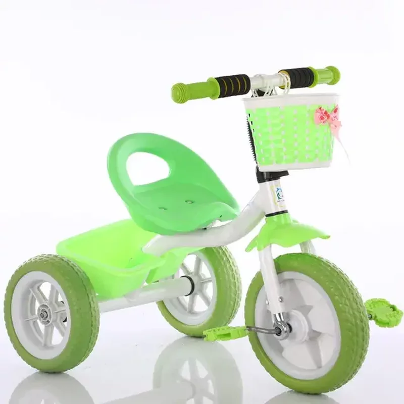Tricicleta copii cu roti EVA si cosulet depozitare – XEL578 Verde