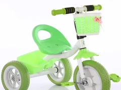 Tricicleta copii cu roti EVA si cosulet depozitare – XEL578 Verde